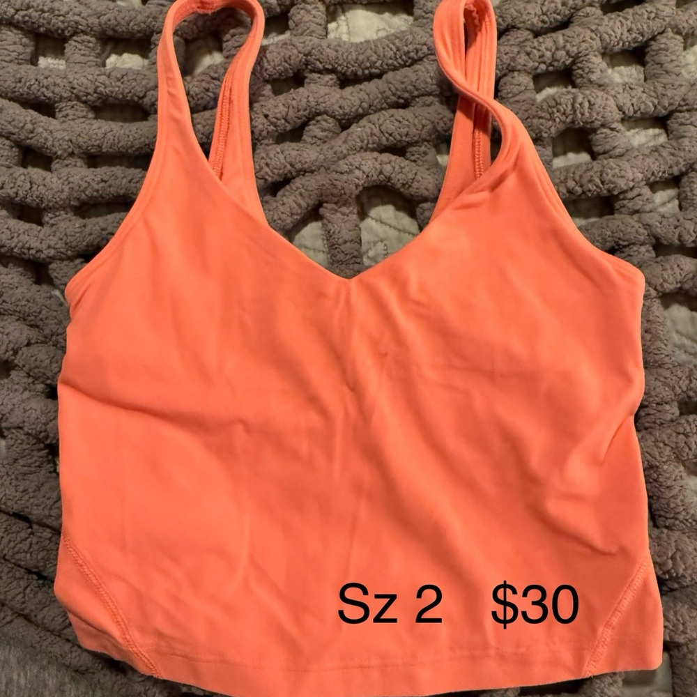 lululemon athletica Orange Crop Top